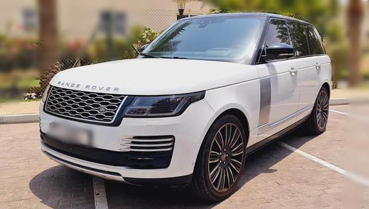 Range Rover Vogue White Huur Dubai